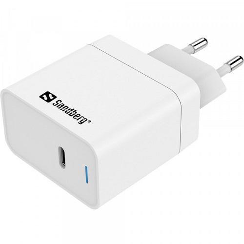 Мережевий зарядний пристрій Sandberg USB-C PD 65W 3А Білий (441-48)