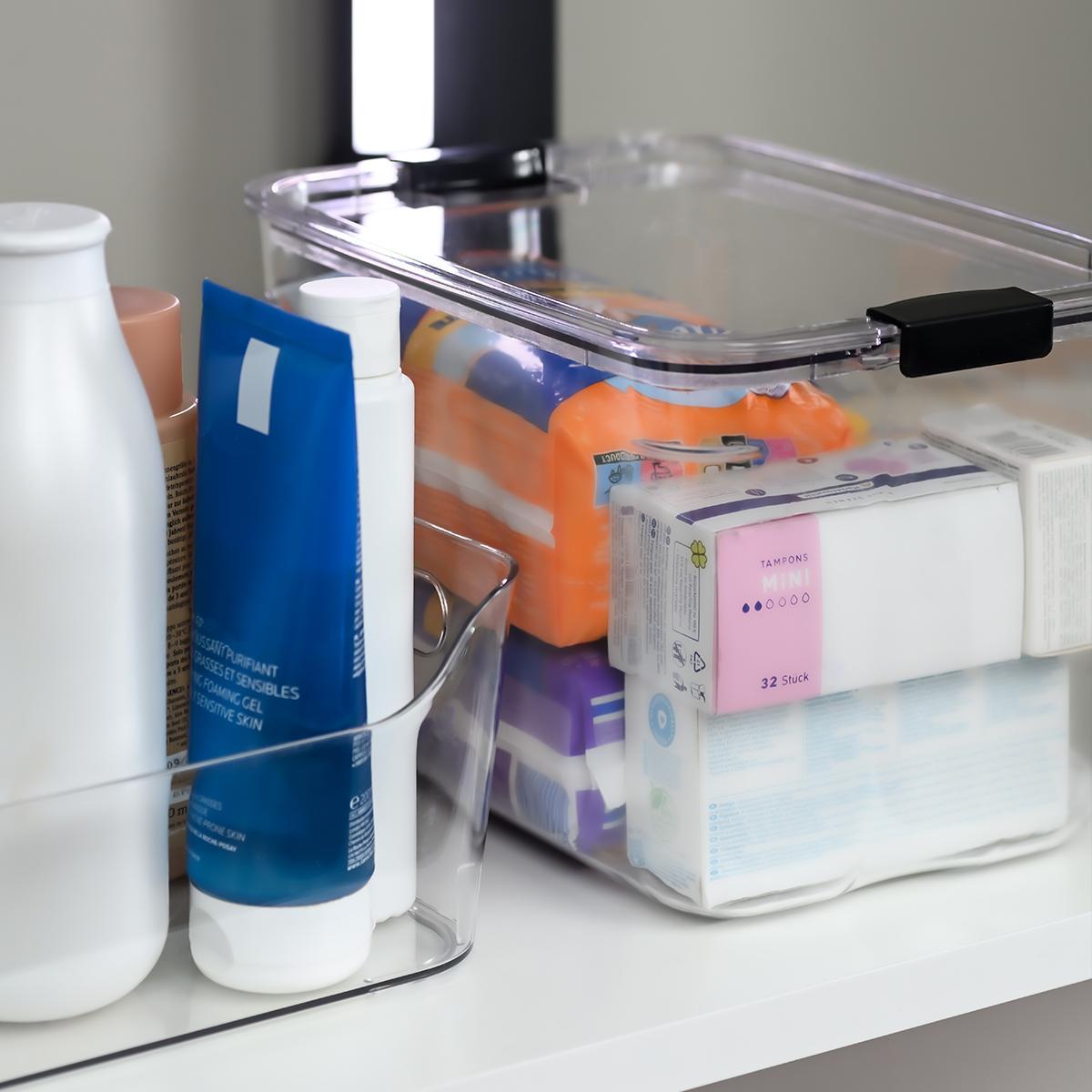 Ящик з кришкою МВМ MY HOME S Прозорий (FH-35 S T) - фото 6 Ящик з кришкою МВМ MY HOME S Прозорий (FH-35 S T) - фото 6