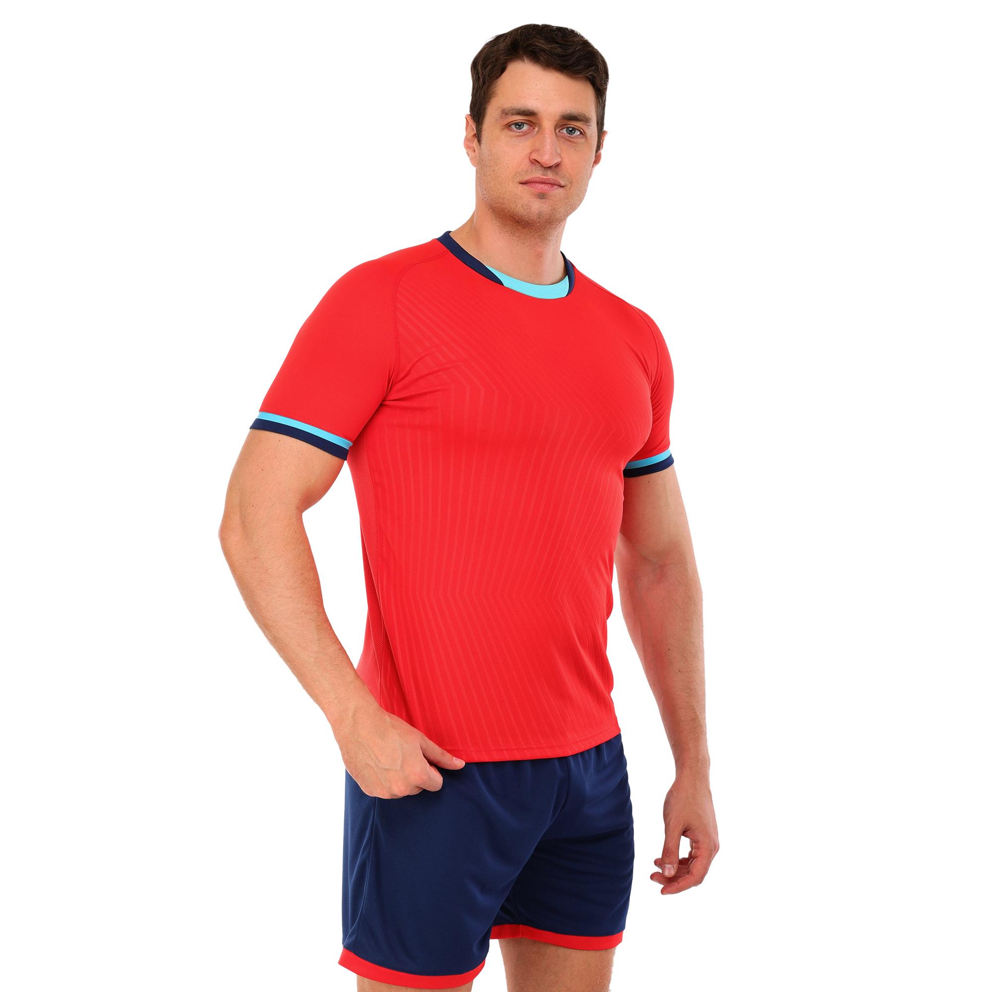 Форма футбольная комплект Lingo JG-6319 футболка/шорты полиэстер S темно-синий (JG-6319_Красный-темно-синий_S)