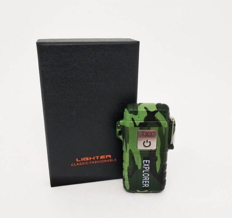 Зажигалка дуговая электроимпульсная зажигалка водонепроницаемая Explorer Зеленый (HL-516) Зажигалка дуговая электроимпульсная зажигалка водонепроницаемая Explorer Зеленый (HL-516)