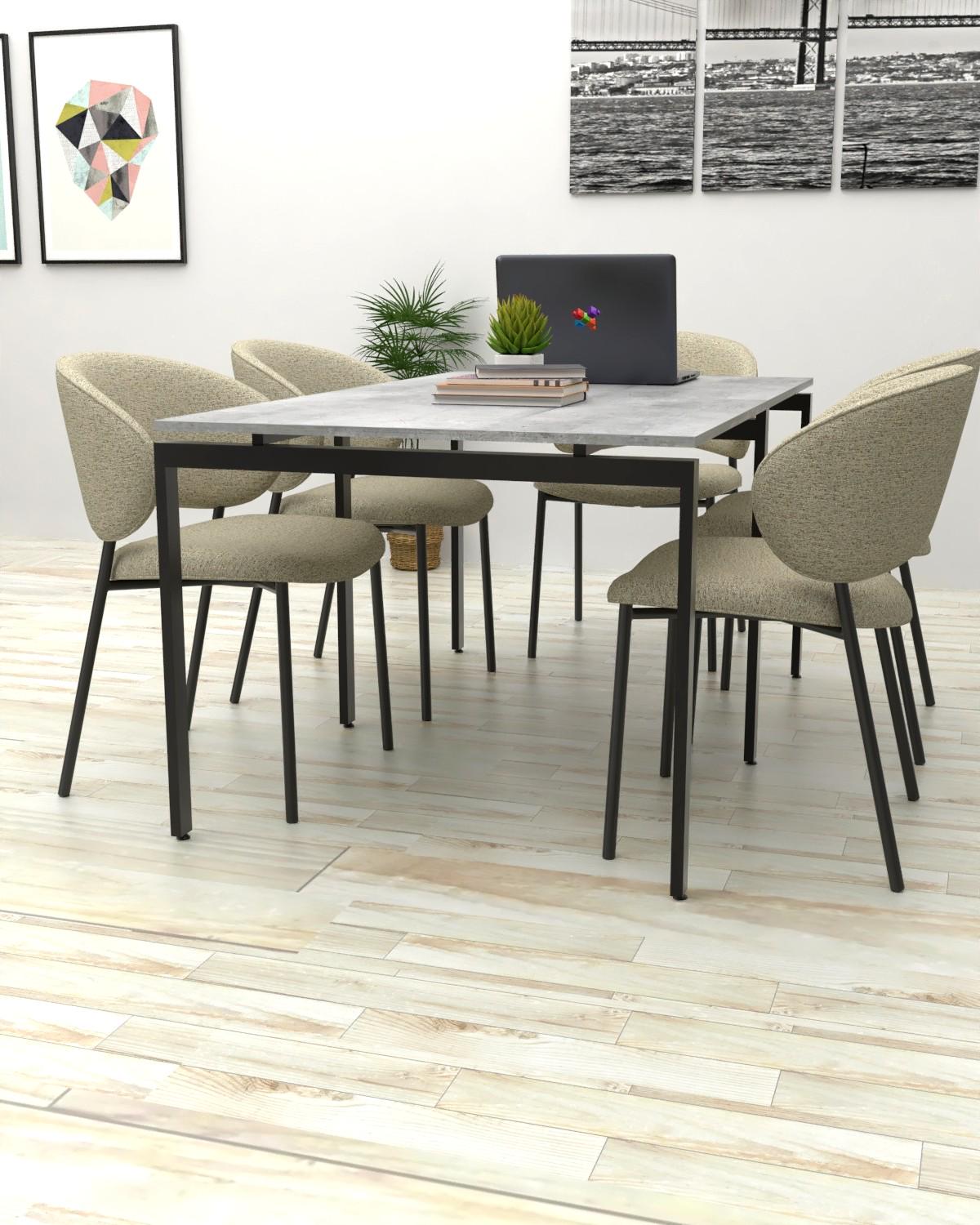 Конференц-стіл EcoLoft Кворум DSP-1471-10 в стилі лофт Бетон Міленіум (35282033)