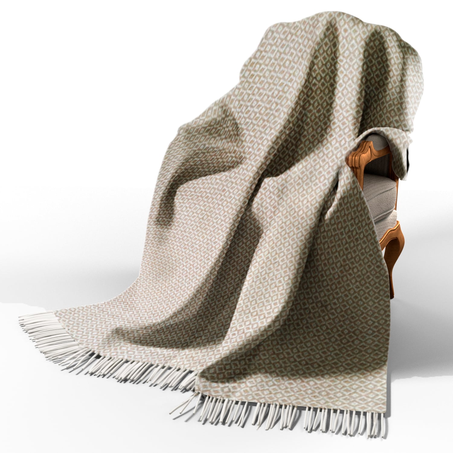 Плед напіввовняний Love You Лена Бежевий (4413)