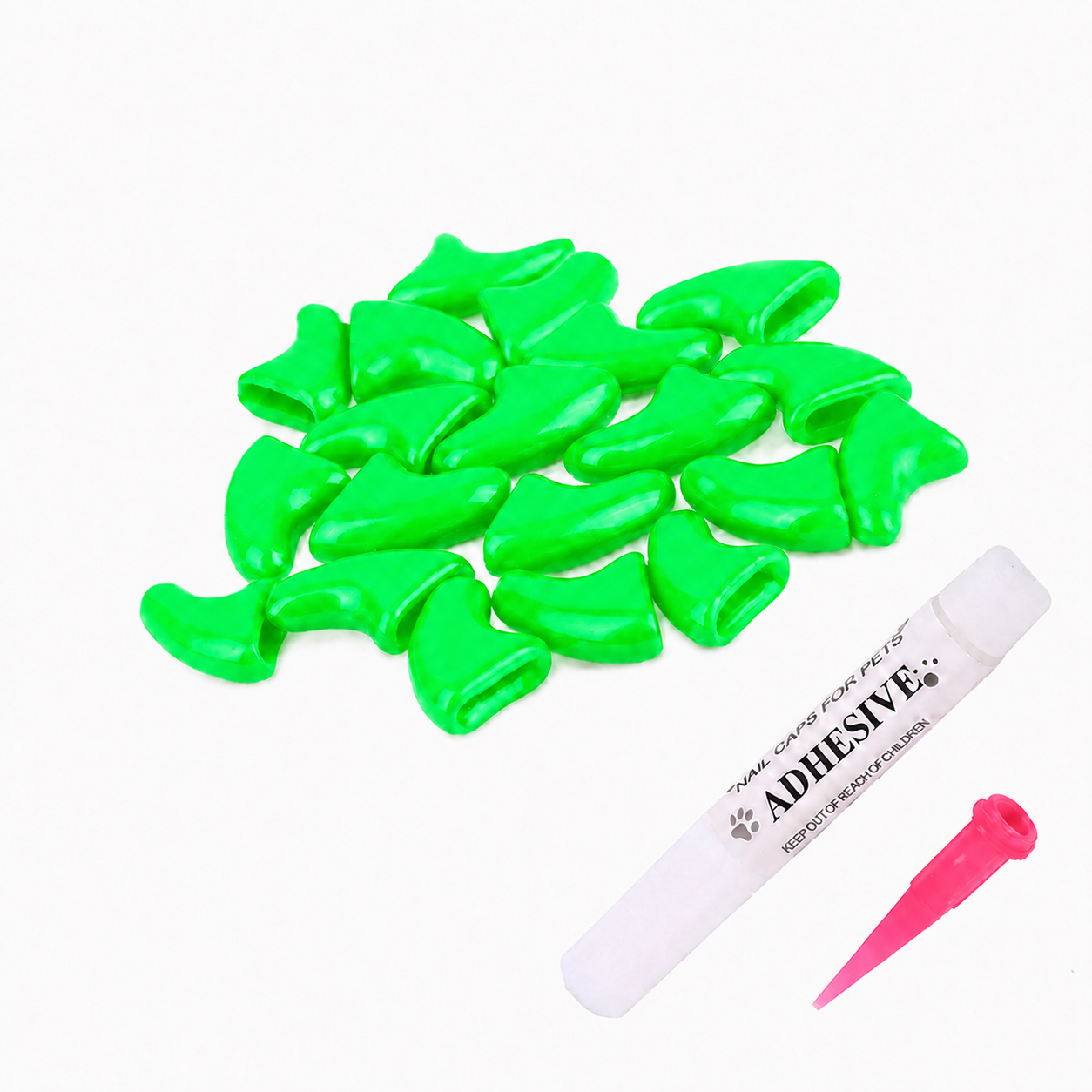 Колпачки для когтей антицарапки накладные Ногтик M 4-6 кг 20 шт. Green (35227257)
