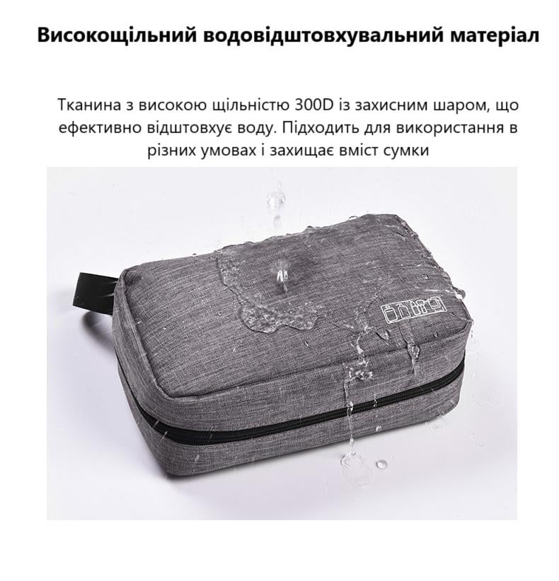 Сумка водонепроницаемая для путешествий и командировок с 5 отделениями и ручкой Серый (R9492) - фото 3 Сумка водонепроницаемая для путешествий и командировок с 5 отделениями и ручкой Серый (R9492) - фото 3