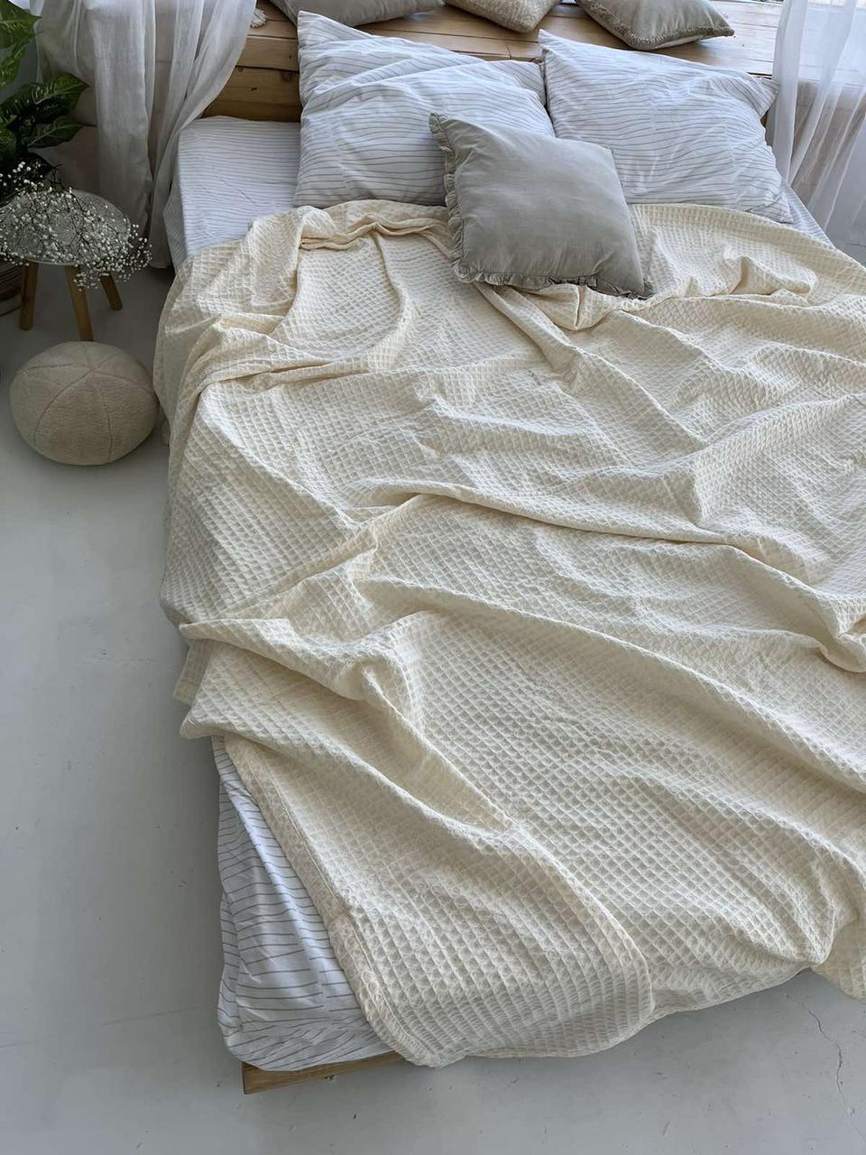 Покрывало ZEINTEX Greece вафельное 230х260 см Молочный (18094058) - фото 2