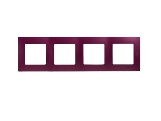 Рамка 4 поста Legrand 672564 Etika пластик Сливовый (11577886)