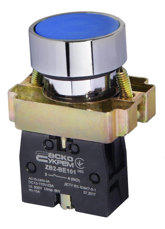 Кнопка без фиксации 1НВ АСКО-УКРЕМ XB2-BA61 Синий (A0140010030)