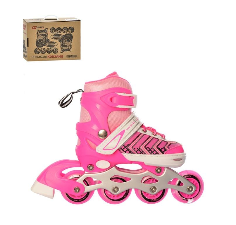 Ролики Profi Roller A4137-XS-P р. 27-30 Розовый (27642323) - фото 1