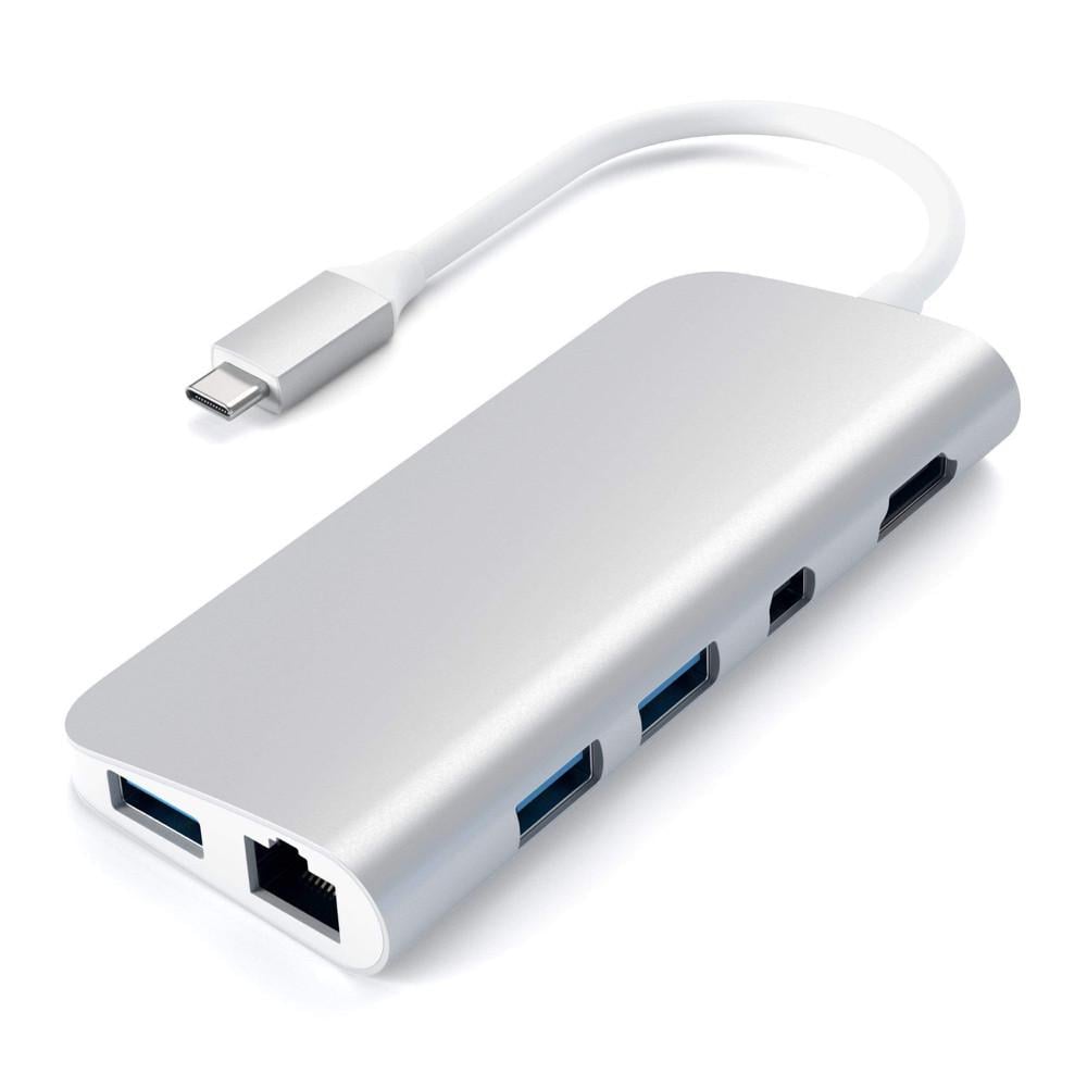 Хаб-адаптер Satechi Aluminum Type-C Multimedia Adapter, Silver(ST-TCMM8PAS)