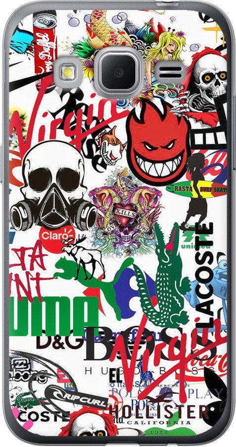Чехол на Samsung Galaxy Core Prime VE G361H Many different logos (4022u-211-42517)