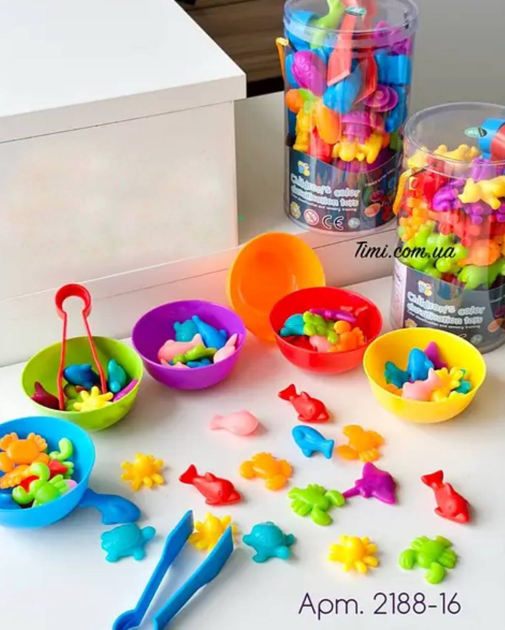 Розвиваюча гра Fun Game FD2188-16 Сортер Монтессорі сортуй по кольорам з пінцетами та тарілочками Морські мешканці (1905297112) - фото 10 Розвиваюча гра Fun Game FD2188-16 Сортер Монтессорі сортуй по кольорам з пінцетами та тарілочками Морські мешканці (1905297112) - фото 10