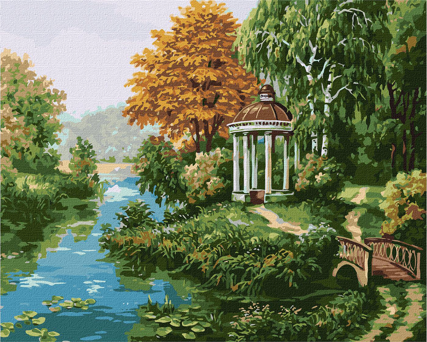 Картина по номерам Идейка Беседка у реки 40x50 см (KH2883)
