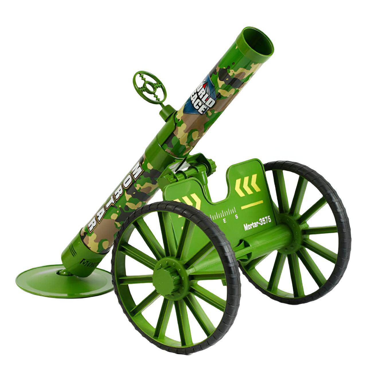 Миномет 3575 A самоходный механический принцип работы звук подсветки 3 мягкие снаряды мишень Зеленый Миномет 3575 A самоходный механический принцип работы звук подсветки 3 мягкие снаряды мишень Зеленый