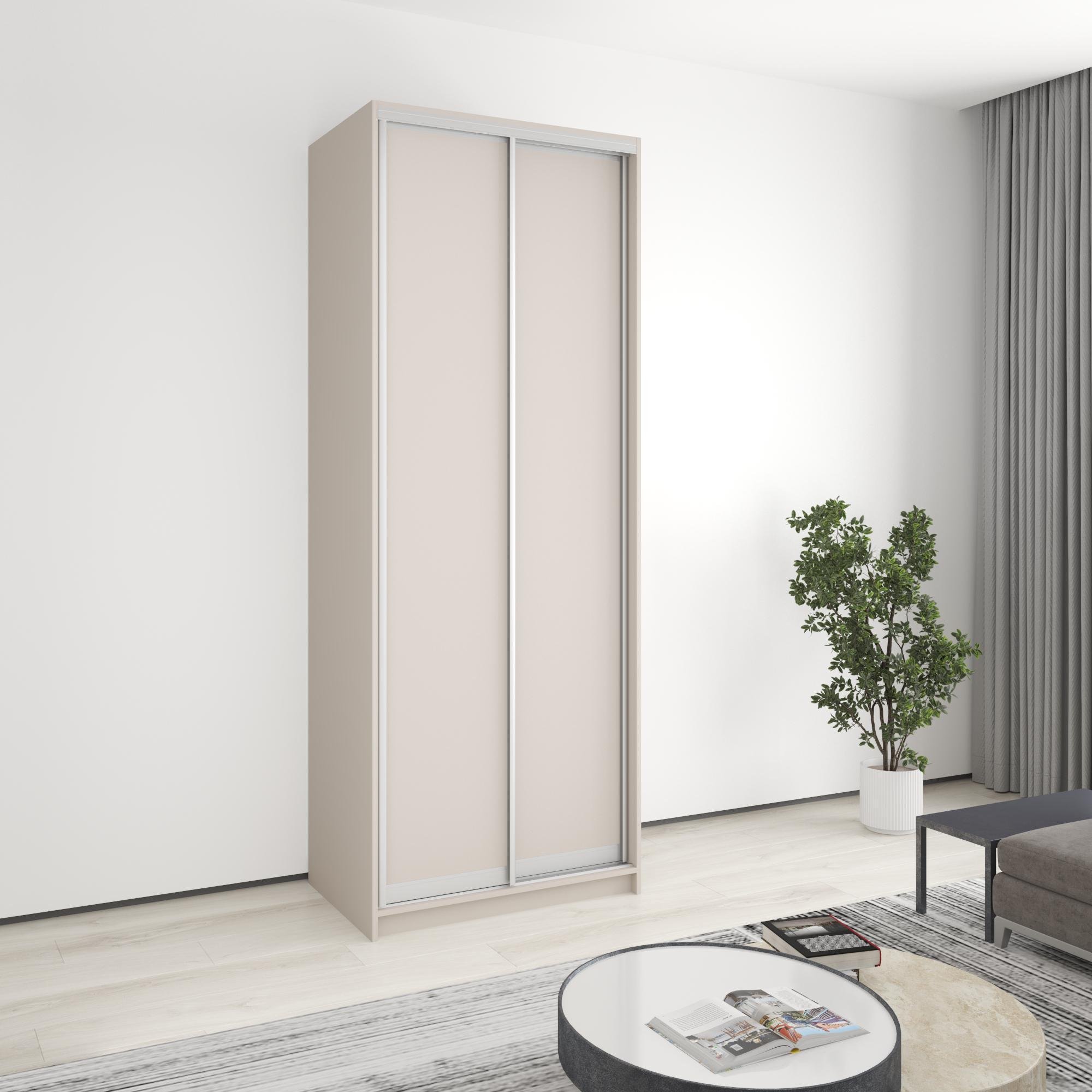 Шкаф-купе двухдверный MebelStar Уни AL 2 ДСП 90x45x240 см Кашемир (MBS-3932) Шкаф-купе двухдверный MebelStar Уни AL 2 ДСП 90x45x240 см Кашемир (MBS-3932)