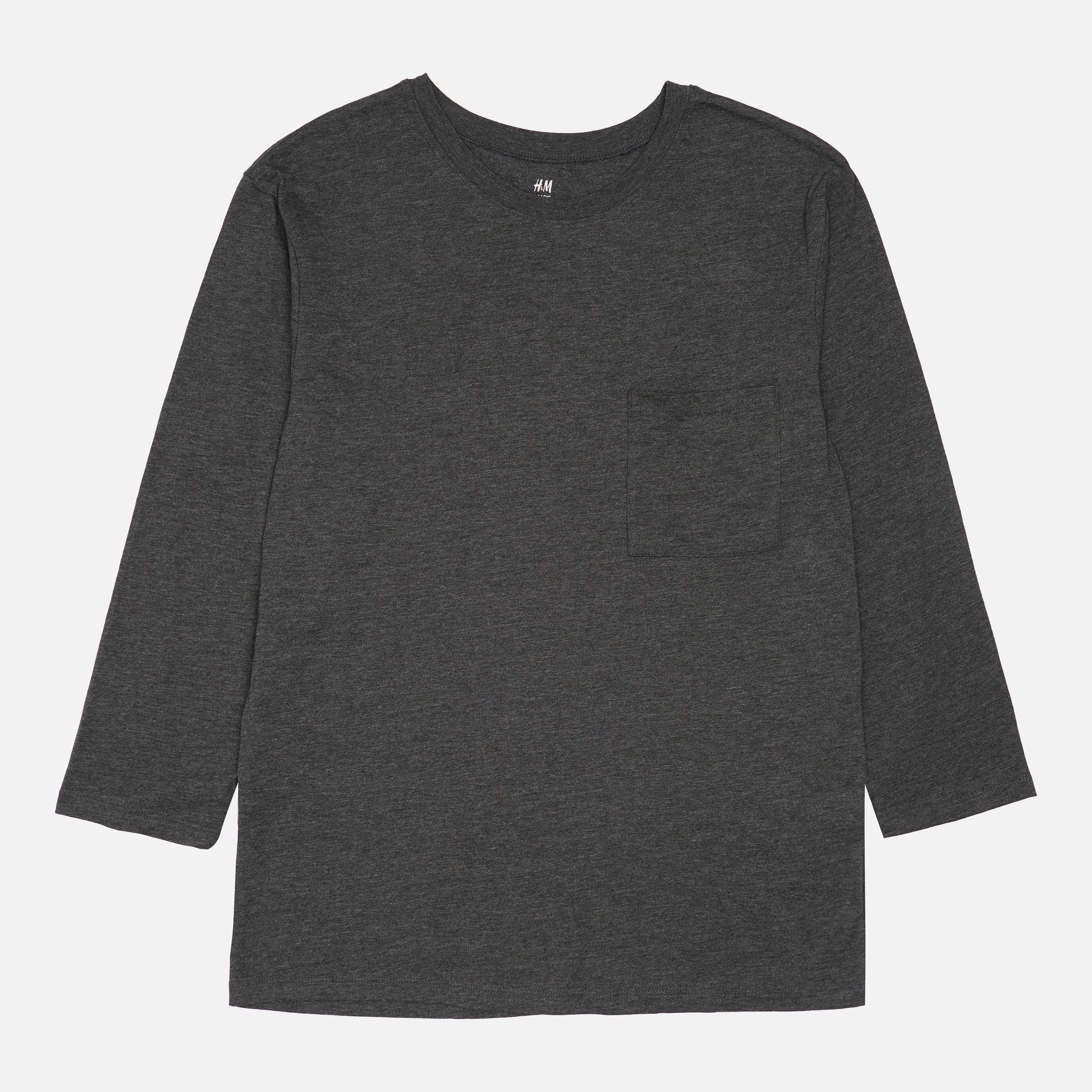 Лонгслив H&M 158-164 см Темно-серый (6079303582)