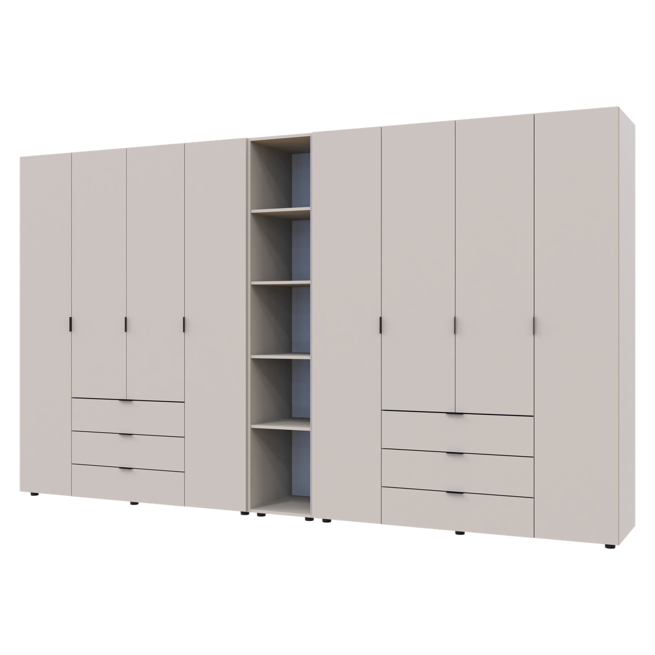 Комплект шкафов для одежды Doros Гелар 348,2х49,5х203,4 см 3 шт. Кашемир (DRS-011255)