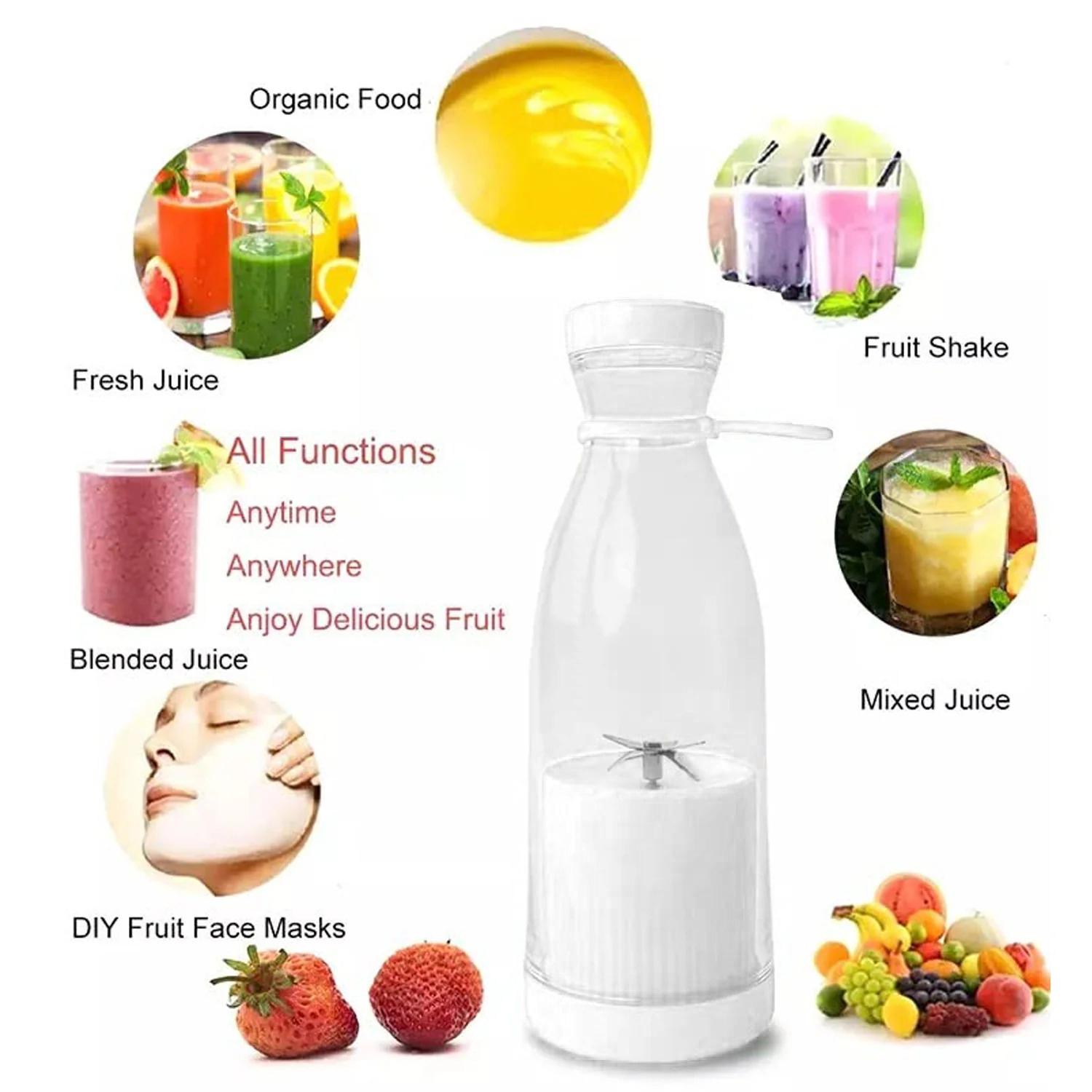 Блендер акумуляторний Fresh Juice 380 мл 1200 мАч White - фото 2