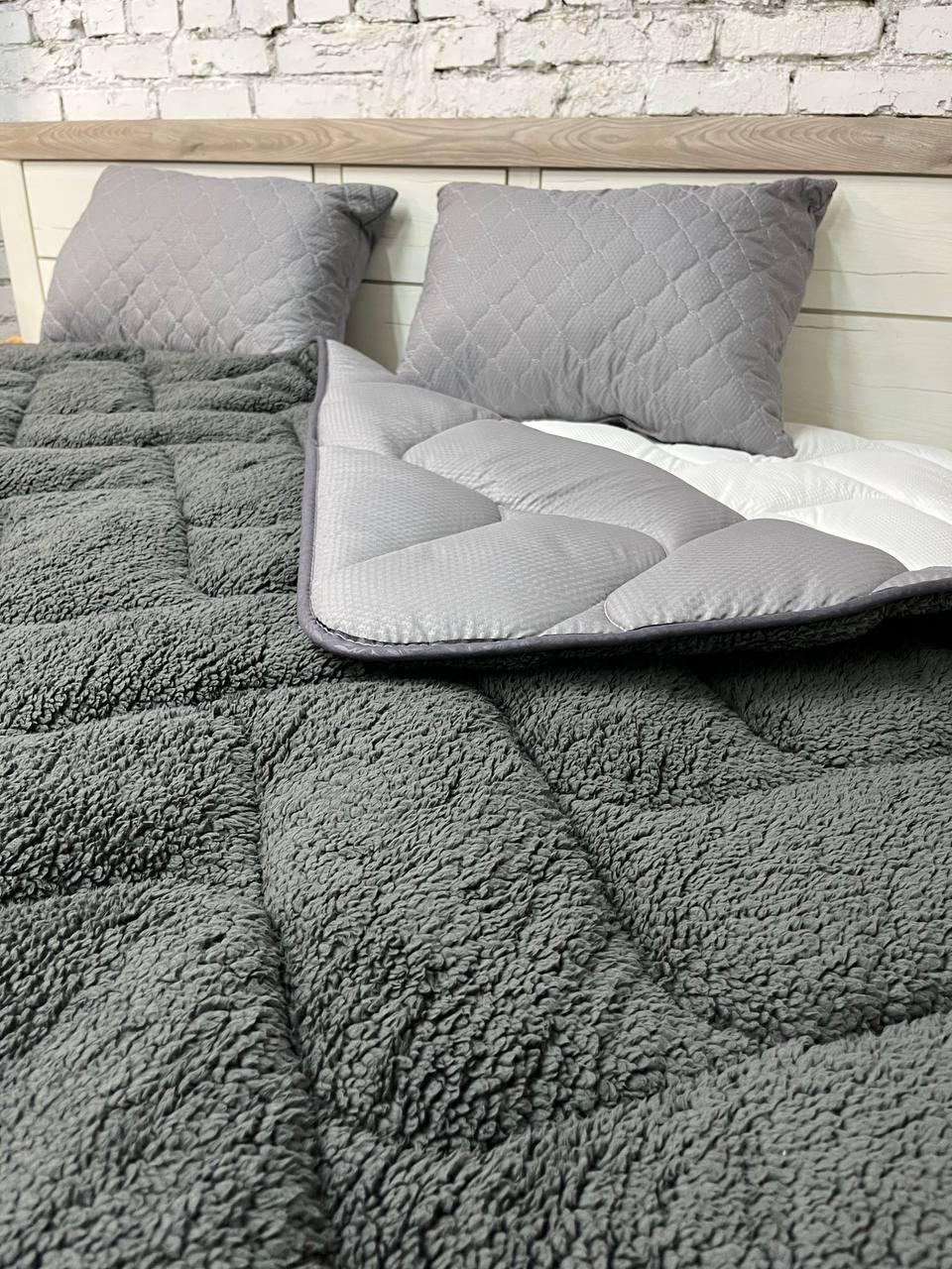 Одеяло меховое полуторное 155х210 см Темно-серый (22936479) - фото 7 Одеяло меховое полуторное 155х210 см Темно-серый (22936479) - фото 7