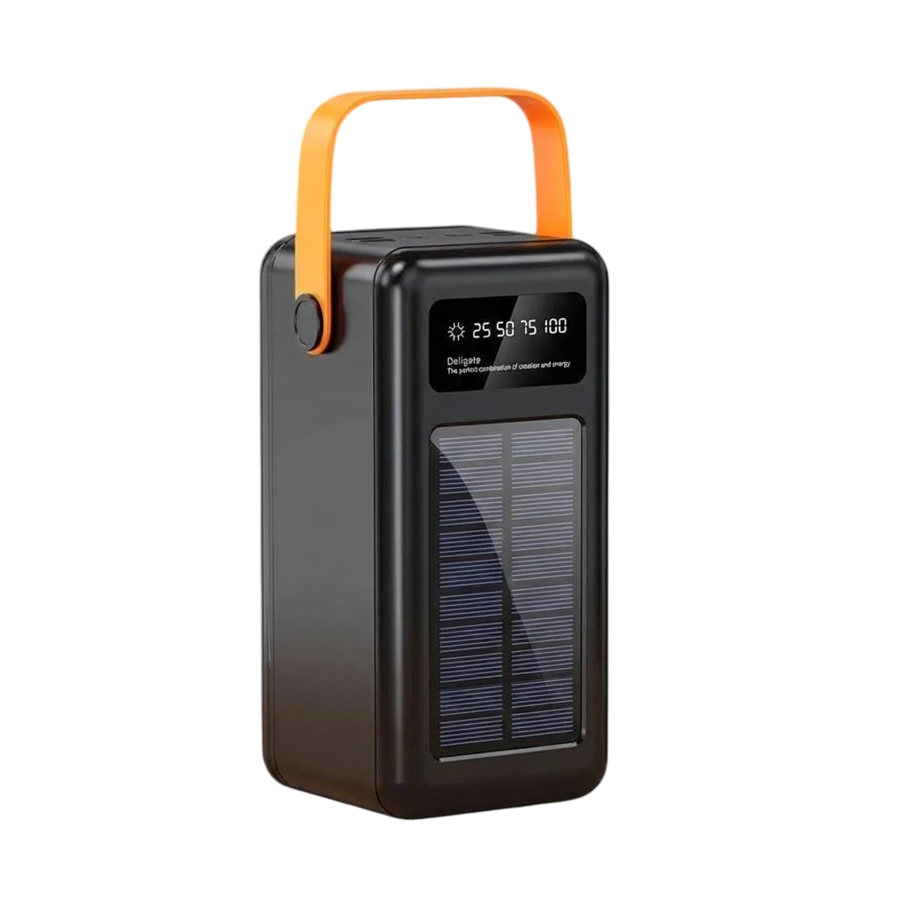 Повербанк JS-639CX на солнечной батарее с фонарем 160000 mAh 4 USB Черный (JS-639CX)