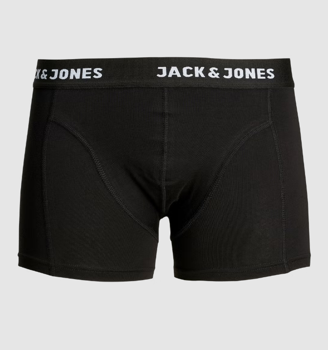 Трусы боксеры мужские Jack & Jones L Черный/Белый (879987)