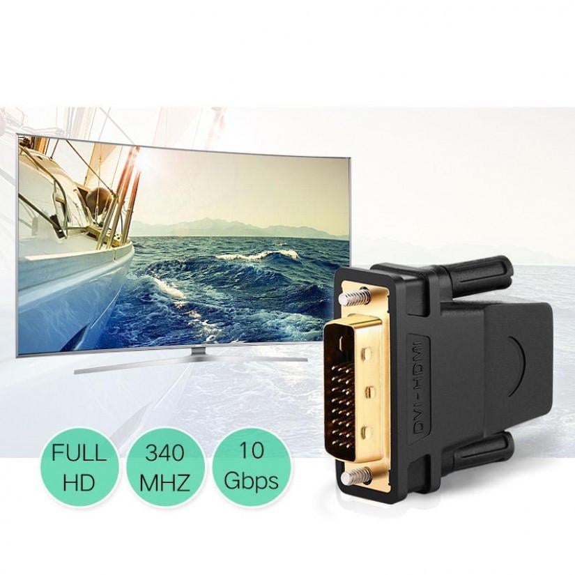 Переходник HDMI DVI D 24 1 Ugreen 20124 Черный - фото 6
