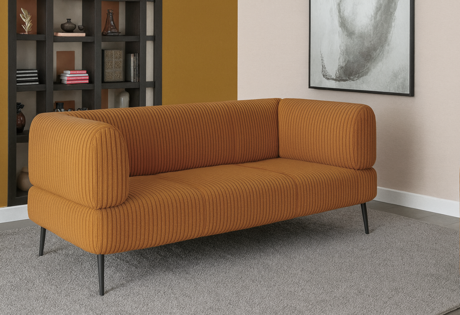 Диван офісний ТОБІ ШО Бенно-1 з підлокітниками 1500х720х750 мм велюр/вельвет Lotus 54/Brick (msr45h5) Диван офісний ТОБІ ШО Бенно-1 з підлокітниками 1500х720х750 мм велюр/вельвет Lotus 54/Brick (msr45h5)