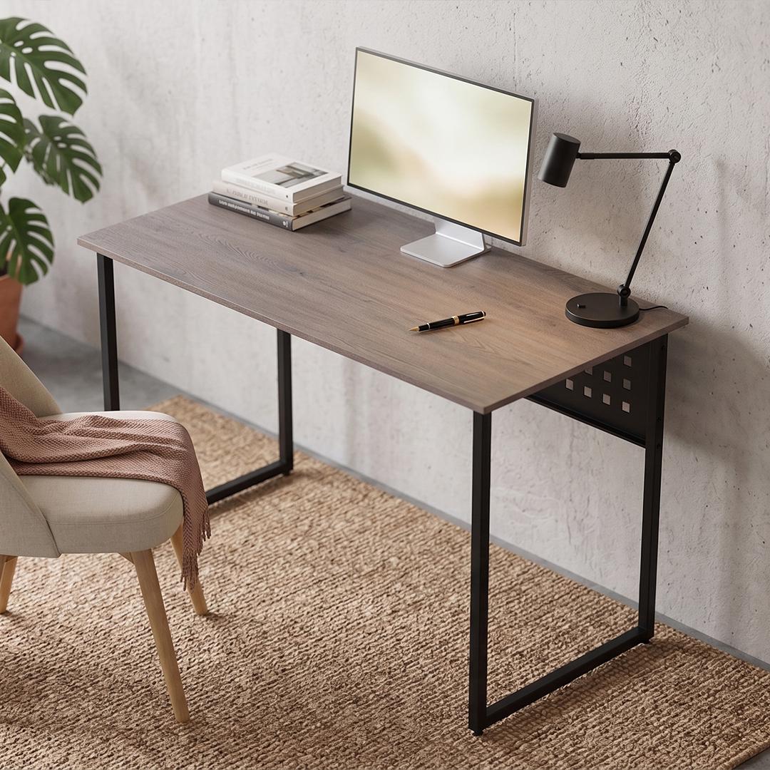 Стол письменный Ferrum-decor Майк металл/ДСП 16 мм 75x140x70 см Черный/Дуб Кремона Канолло (FRD-108219)