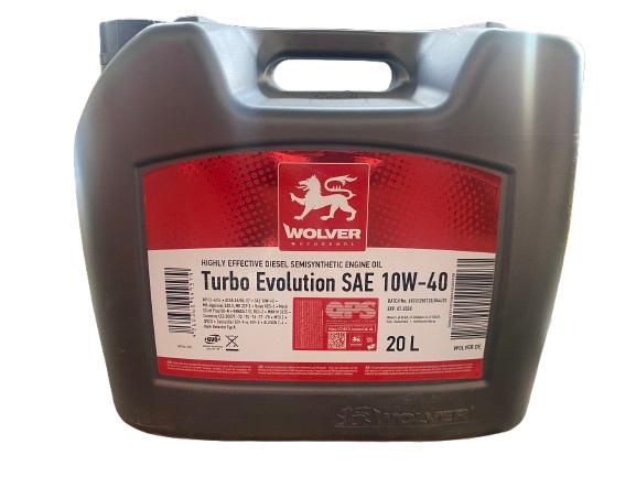 Масло полусинтетическое Wolver Turbo Evolution CI-4/SL A3/B4 E7 10W-40 Diesel 20 л (8/5268868)