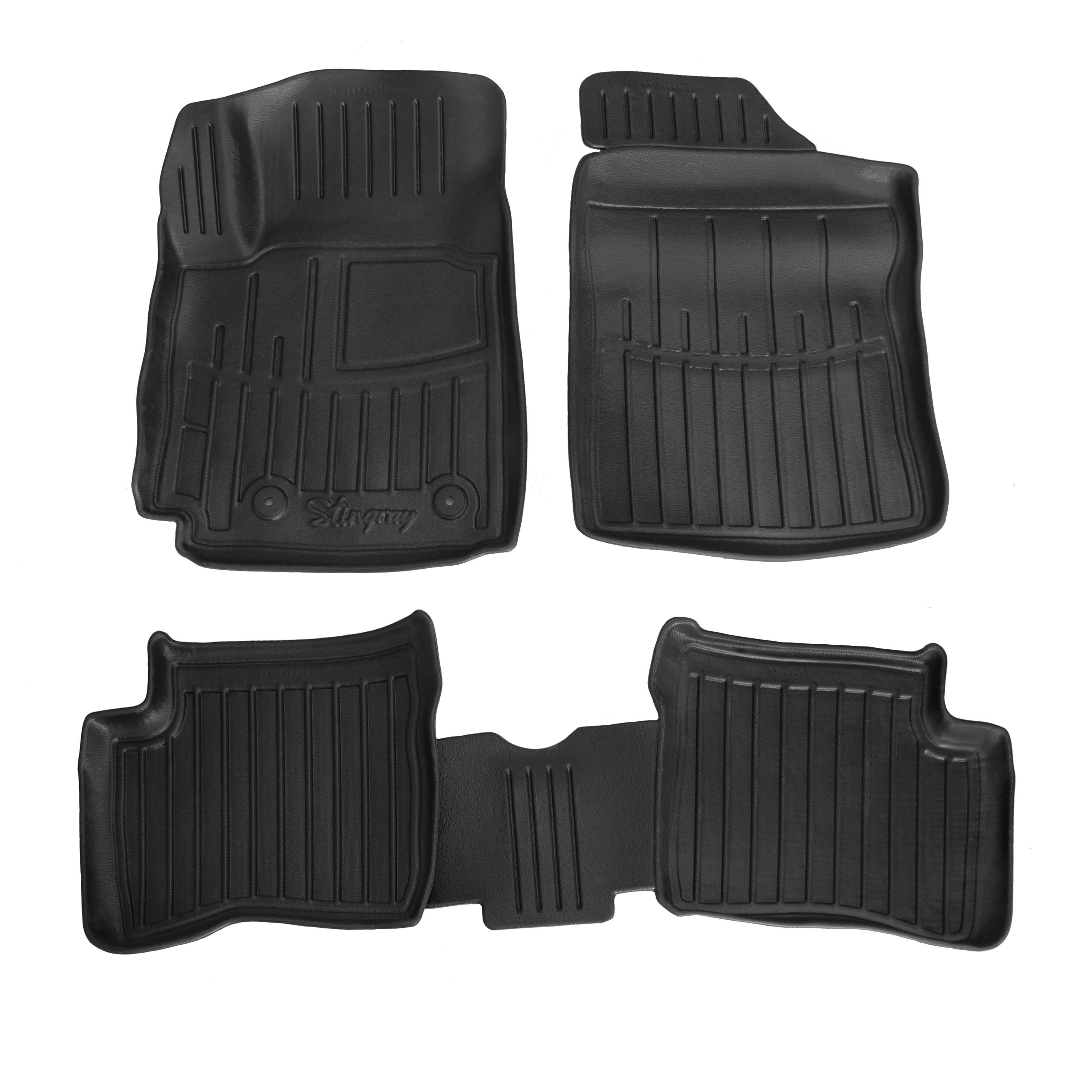 Коврики Stingray 3D для Toyota Yaris 1999-2006 рр. полиуретан 5 шт. Черный (158658)