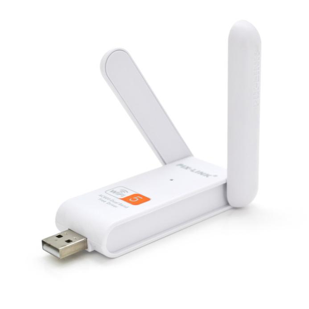 Бездротовий дводіапазонний мережний Wi-Fi адаптер PIX-LINK Wi-Fi USB LV-UAC03D 2.4/5GHz White (16152) - фото 2