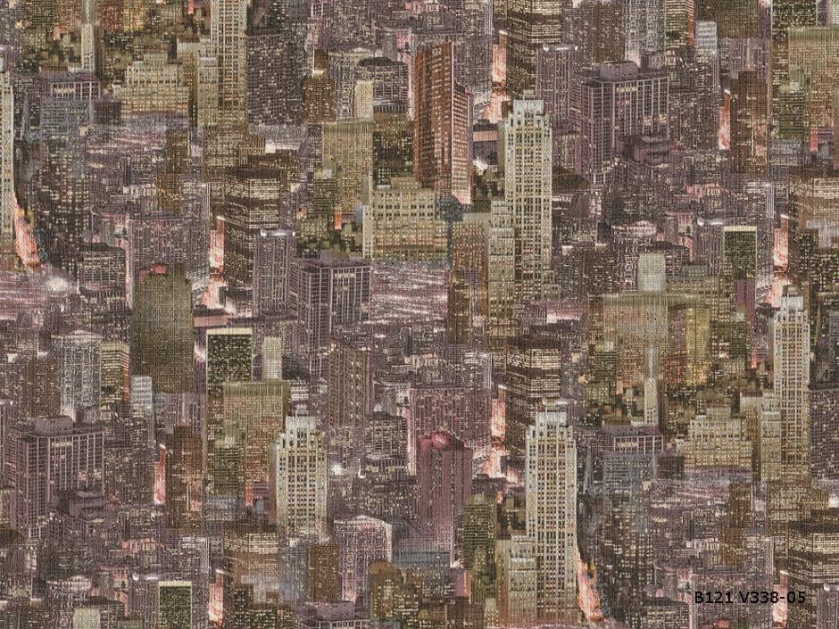 Обои виниловые горячего тиснения Слов'янські шпалери 338-05 Мегаполис под шелк на флизелиновой основе 1,06х10 м (4824033261933)