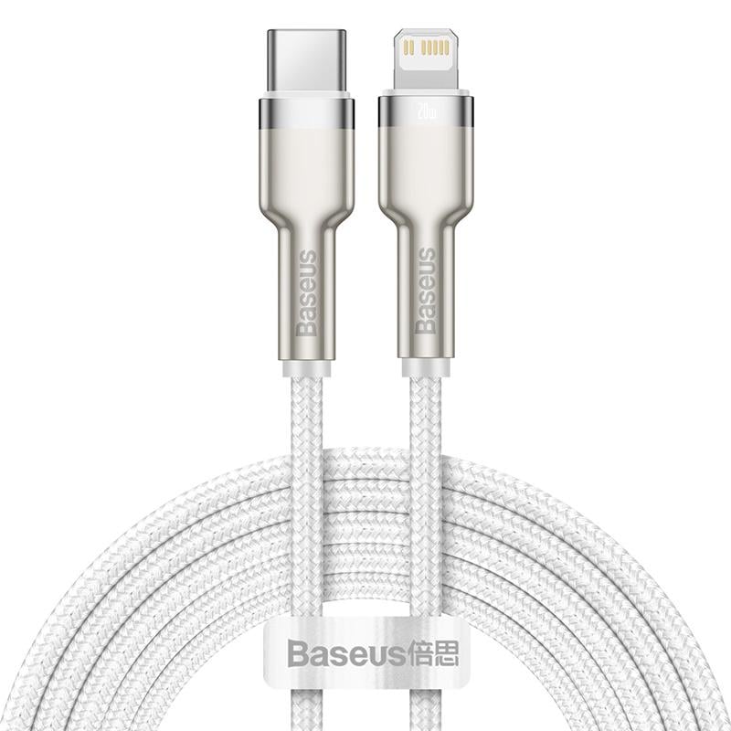 Кабель Baseus Type-C to Lightning Cafule Series Metal Data Cable 2 м 20W PD (CATLJK-B02) White