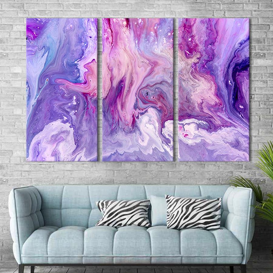 Модульная картина триптих Космическая абстракция 128x81 см (22-31)