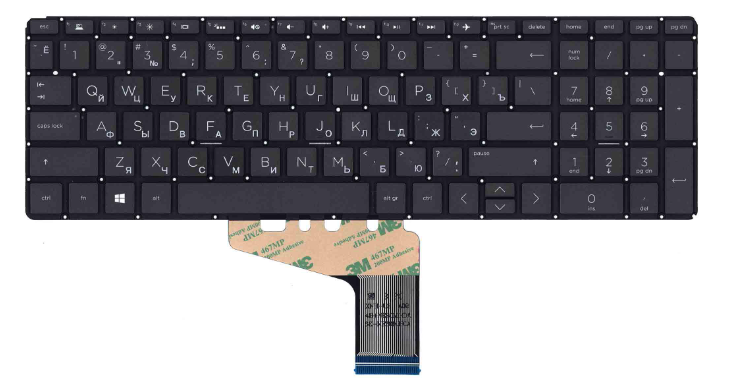 Клавіатура для ноутбука HP Omen 15-dh Black (079314) Клавіатура для ноутбука HP Omen 15-dh Black (079314)
