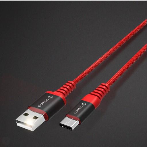 Кабель зарядний Orico Type-C 2,4 А для зарядки і передачі даних 1 м Red (HTK-10-RD) - фото 4