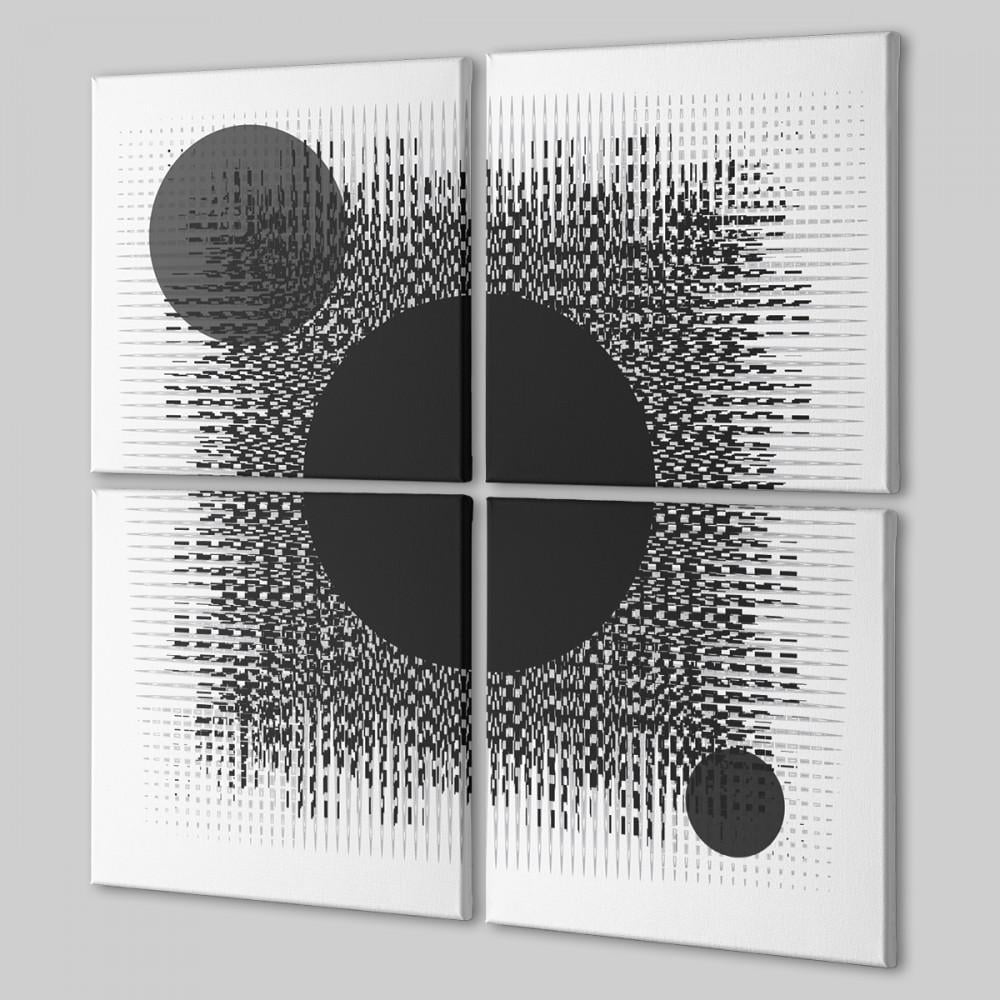Модульная картина Malevich Store Black universe из четырех частей 103x103 см (MK423204)