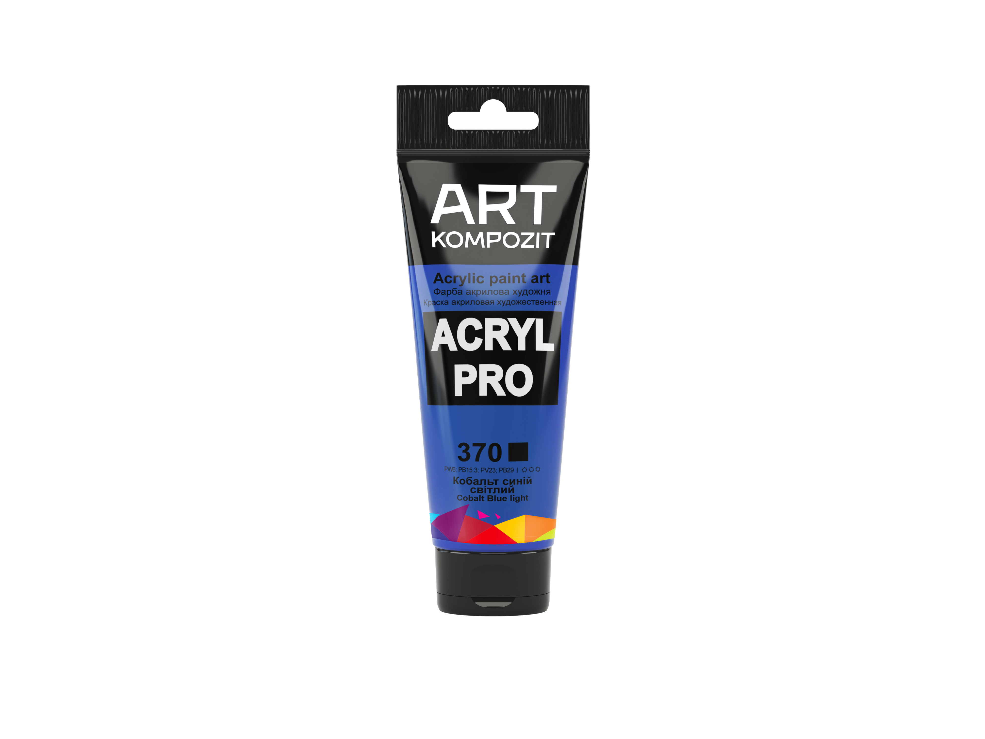 Краска художественная ART Kompozit Acryl PRO 370 Туба 0,75 мл Кобальт синий светлый