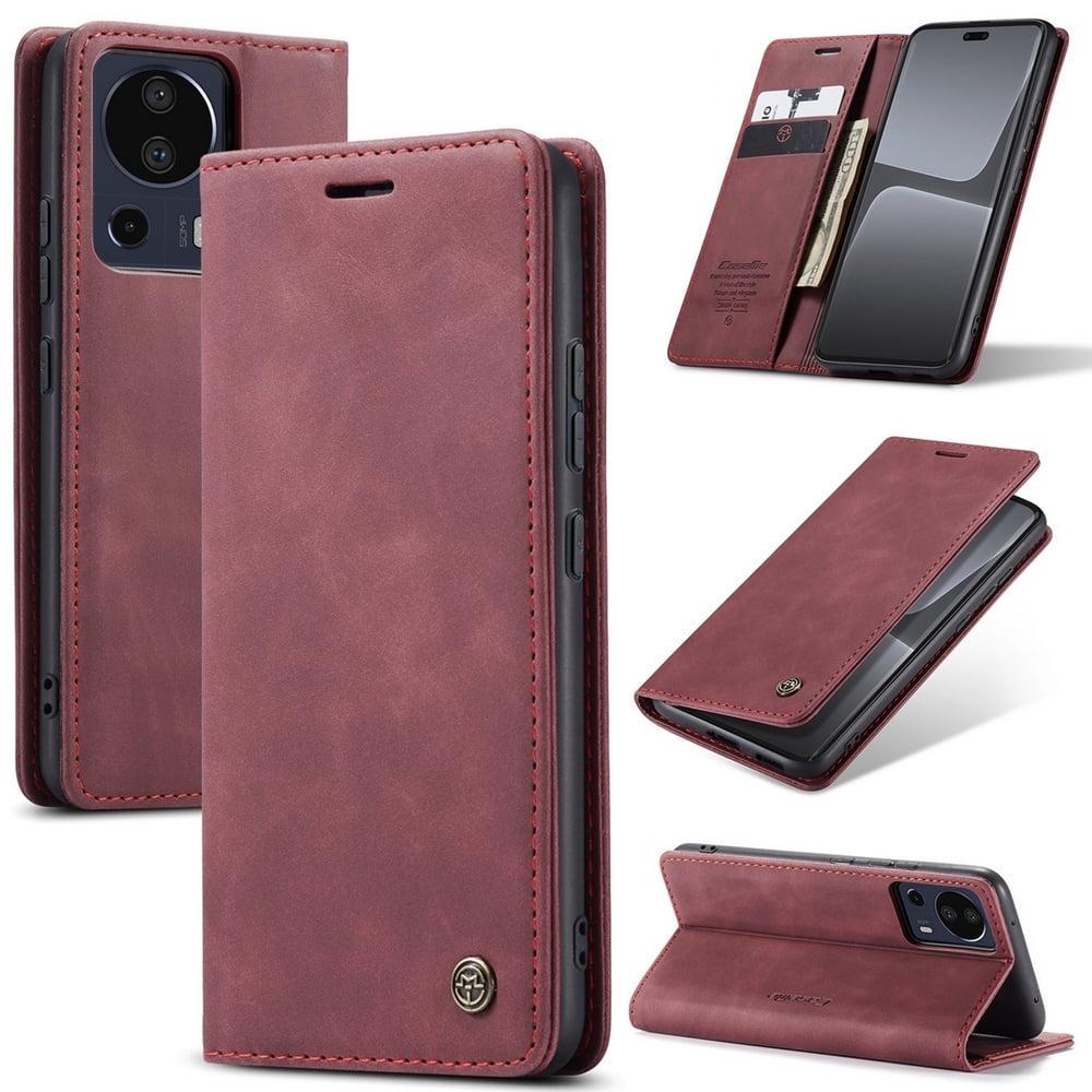 Чехол книжка с магнитом Xiaomi 13 Lite CaseMe Wine (38329-42)