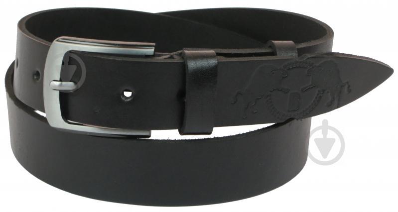 Кожаный ремень Skipper 110-130 x 3.8 см Черный (1070-38)