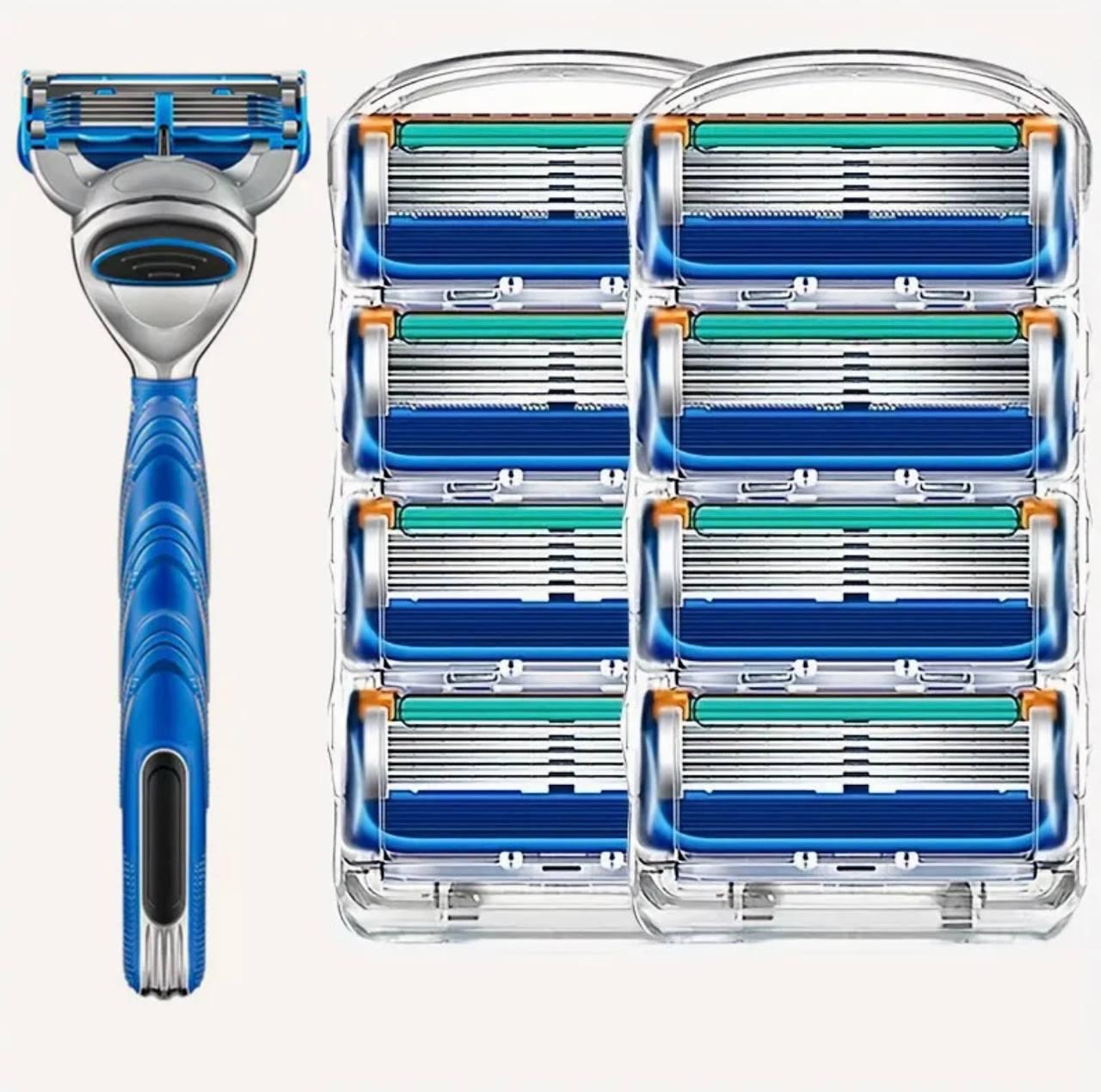 Змінні леза для бритв Gillette Glide Fusion- лез 4 шт. Зелений (12313282) - фото 5