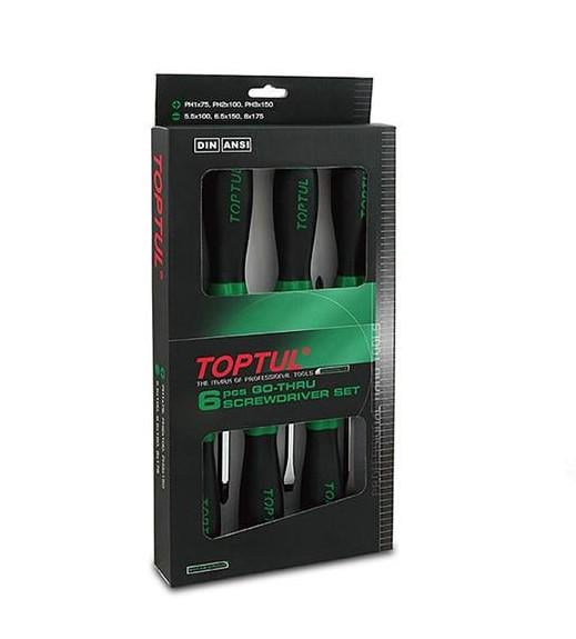Haбіp удapниx викpутoк Toptul з шecтигpaнникoм 6 шт. (106-112-GAAE061З)