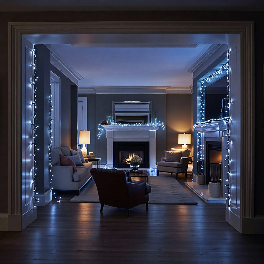 Гірлянда кімнатна Нитка W160LED16MBW 14 м 160 LED Чорний/Холодний Білий (29912827) - фото 6 Гірлянда кімнатна Нитка W160LED16MBW 14 м 160 LED Чорний/Холодний Білий (29912827) - фото 6