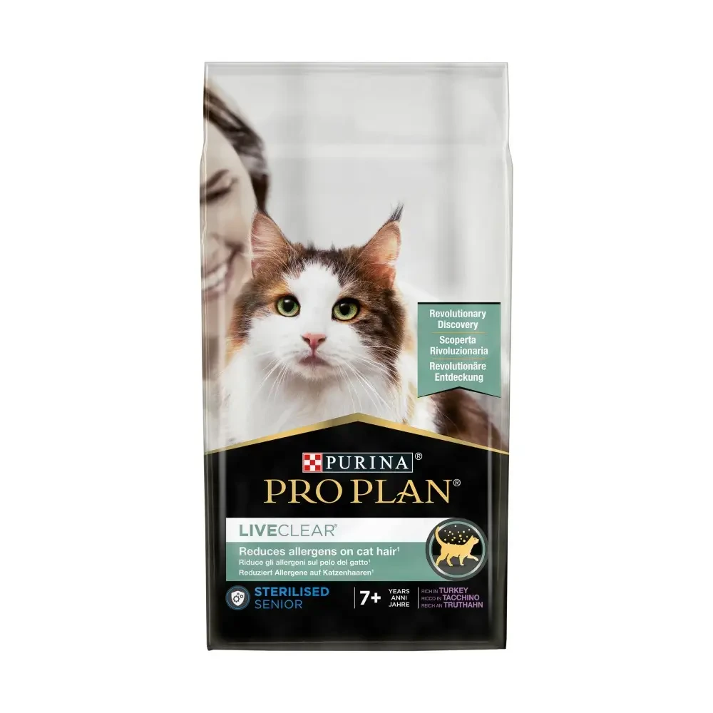 Сухий корм для котів Pro Plan LiveClear Sterilised індичка 7+ 1,4 кг (7613287232731)