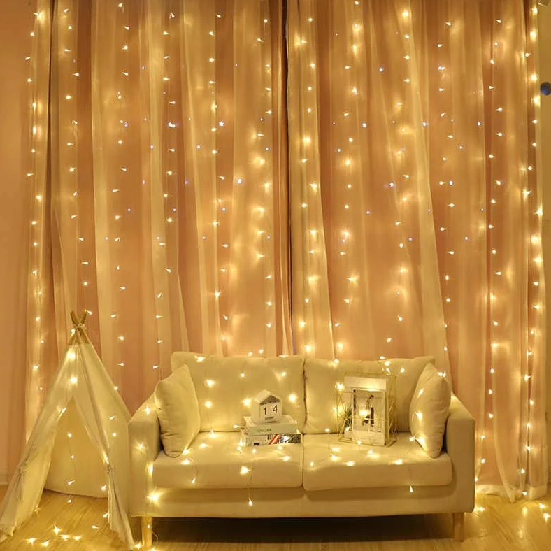Гирлянда-штора Водопад 320 LED 3x2 м Теплый белый (RD7156)