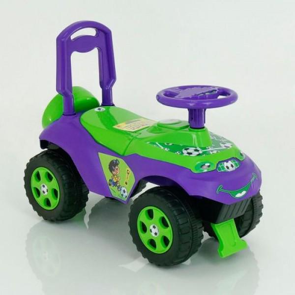 Машинка-каталка Doloni Toys 0142/02UA зі звуковими ефектами Фіолетовий/Зелений