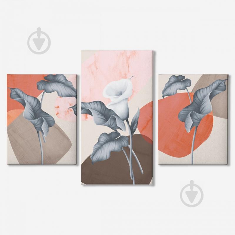 Модульная картина из трех частей Malevich Store 96x60 см Нежный цветок (MK322007)