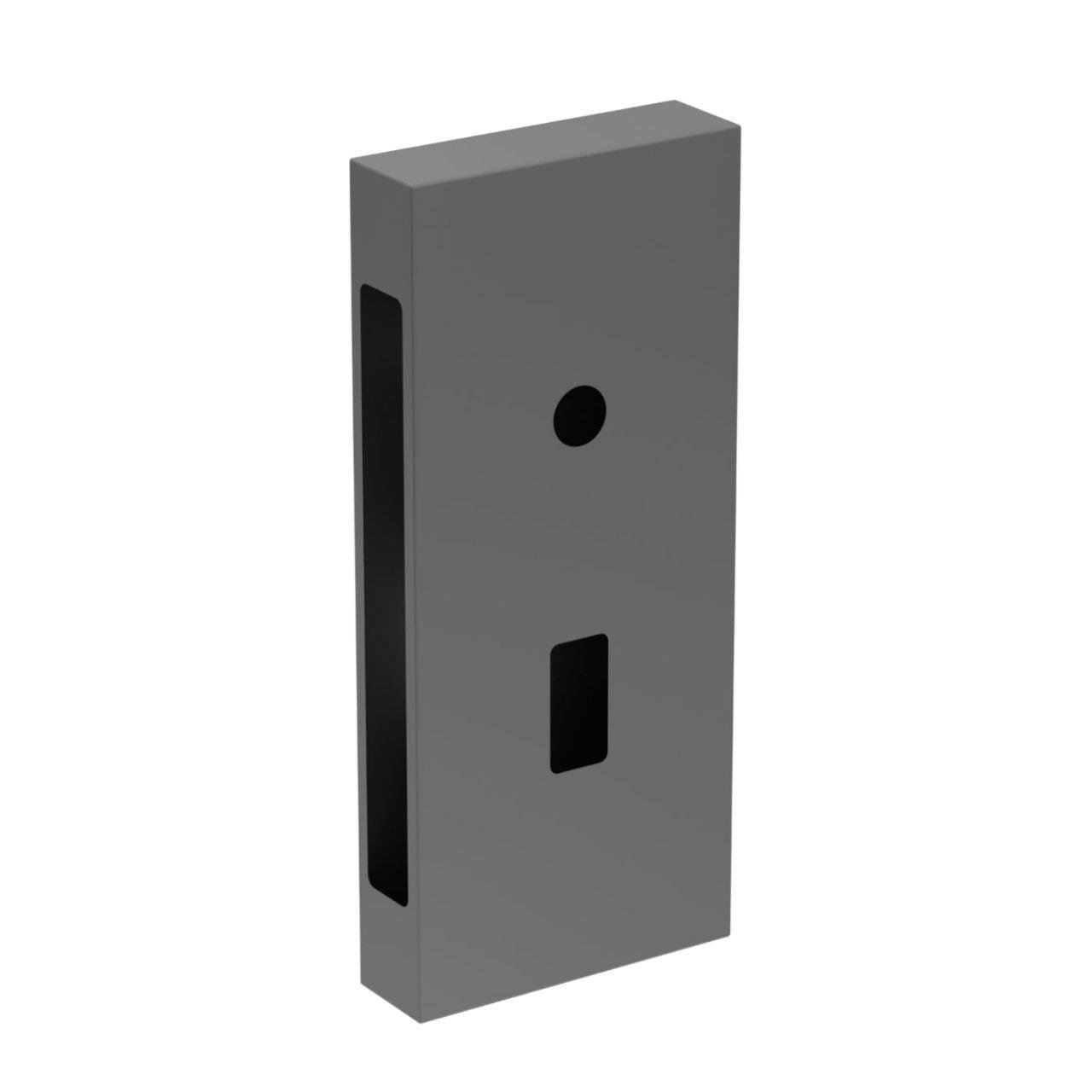 Коробка монтажная приварная стальная для замков антивандальная 250х110х30 мм (1856379903/К0183)