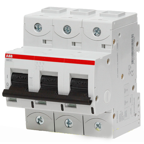 Вимикач автоматичний ABB 3p 80 А тип C 25 кА (S803C)