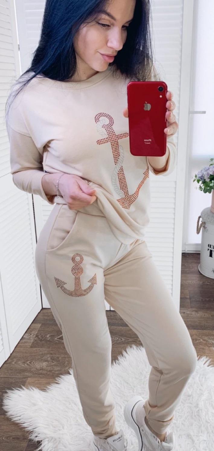 Костюм женский Fashions Якорь р. 46-48 Бежевый (№81-16-мас)
