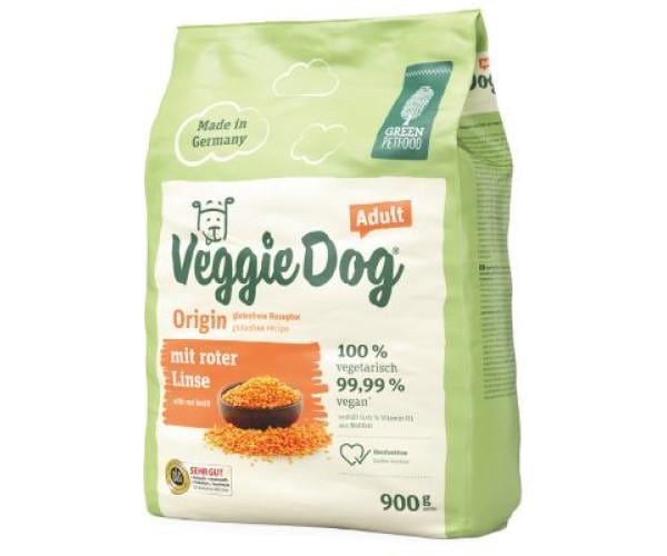 Корм сухий для собак Green Petfood Veggie dog Origin із червоною сочевицею вегетаріанський 900 г